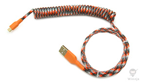 Coiled Ion Storm Paracord Sleeved Cable for SA/GMK Carbon